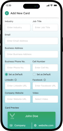 Add New Business Card