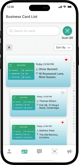 Business card list- Card Details